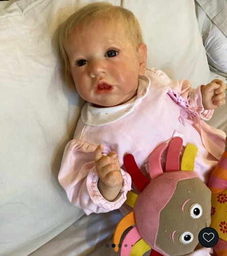 Realistic baby girl doll - girl,